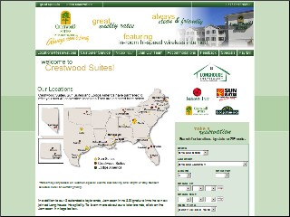 Web site www.crestwoodsuites.com, Crestwood Suites