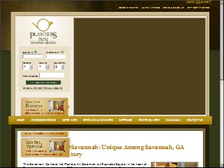 Web site www.plantersinnsavannah.com, Planters Inn