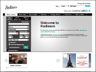Web site www.radisson.com, Double Tree Hotel