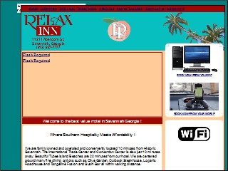 Web site www.relaxinnsavannah.com, Relax Inn