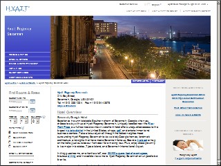 Web site www.savannahhyatt.com, Hyatt Hotels & Resorts